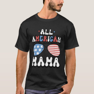 Camiseta Toda a Mãe Americana Em 4 De Julho Nós Bandeiras Ó
