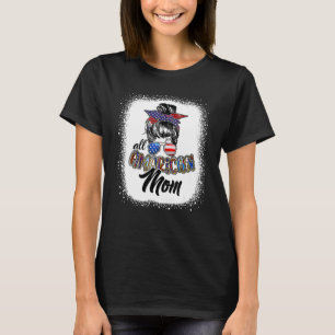 Camiseta Toda a Mãe Americana Mensageira Mãe 4 De Julho Pat
