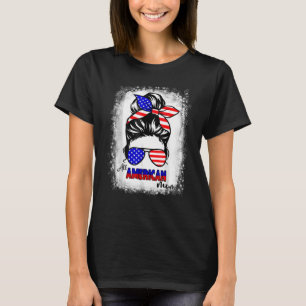 Camiseta Toda a Mãe Americana Mensageira Mãe 4 De Julho Pat