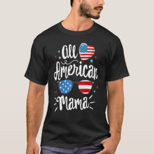 Camiseta Toda A Mama Americana Bandeira 4 De Julho Patrio