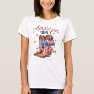 Camiseta Toda a Mamãe Cowgirl Coquete Americana
