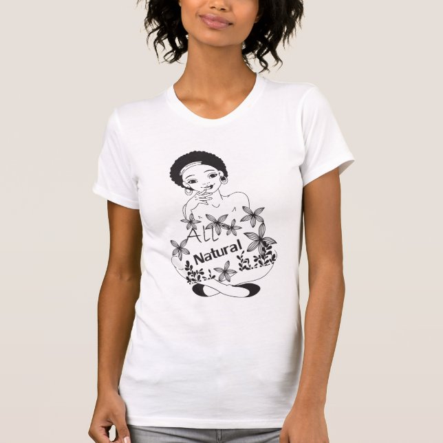 Camiseta Toda a menina natural (Frente)