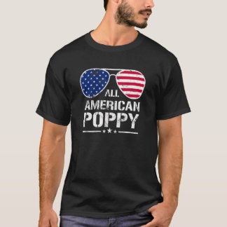 Camiseta Toda a Poppy American Flag Patriótica 4º De
