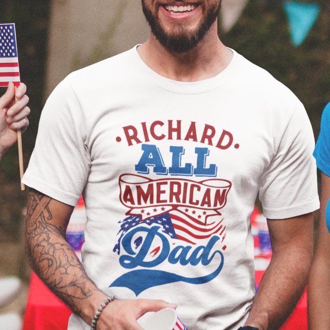 Camiseta Toda a reunião de família patriótica do pai 4 de j (Criador carregado)