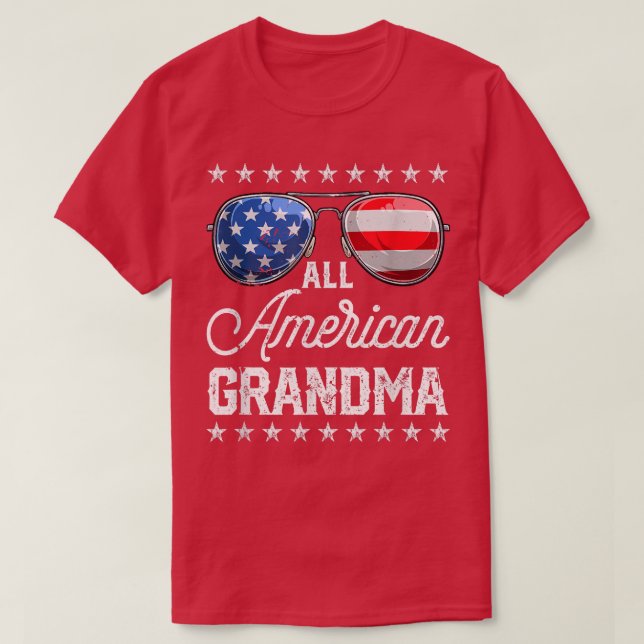 Camiseta Toda a vovó americana 4 de julho de Famílias Matan (Frente do Design)