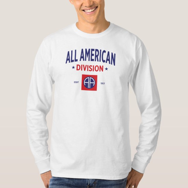 Camiseta Toda Americana - 82ª Divisão Aerotransportada Long (Frente)