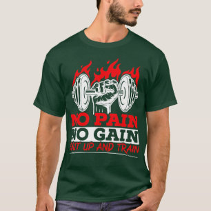 Camiseta Toda Dor Sem Ganhos Gym Elevação de Peso Montagem