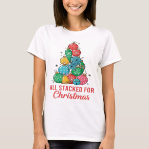 Camiseta Toda Empilhada para Ornamento de Árvore de Natal