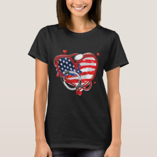 Camiseta Toda Enfermeira Americana Bandeira Patriótica Usa