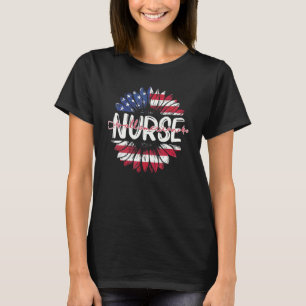 Camiseta Toda Enfermeira Americana Vida Bandeira Americana