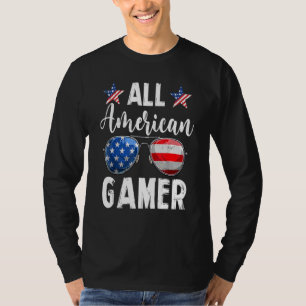 Camiseta Toda Família Americana De Jogo Correspondente Quar