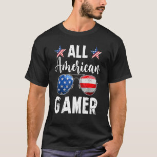 Camiseta Toda Família Americana De Jogo Correspondente Quar