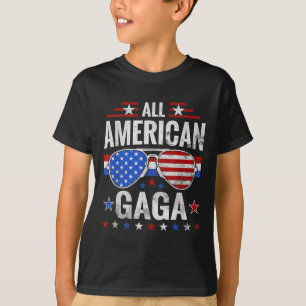 Camiseta Toda Família Americana Gaga Sungles 4 De Julho Pat