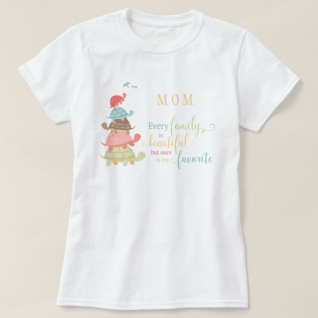 Camiseta Toda família é uma bela tipografia (Frente do Design)