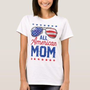 Camiseta Toda Mãe Americana 4 De Julho Dia de as mães Women