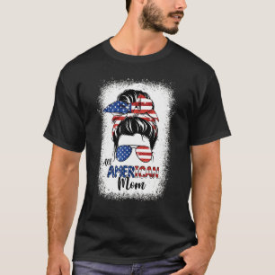 Camiseta Toda Mãe Americana Bandeira Americana Óculos De So