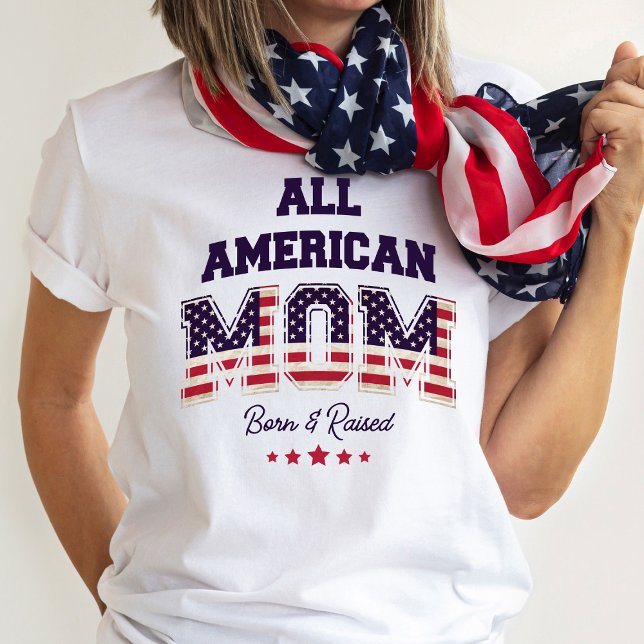 Camiseta Toda mãe americana Patriótica 4 de julho (Never forget you belong to the land of the free.)