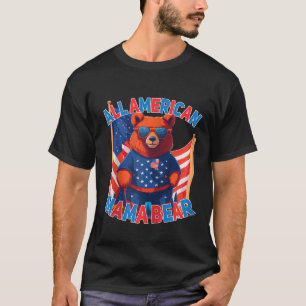 Camiseta Toda Mama Americana Ursa Dia de as mães 4 De Julho