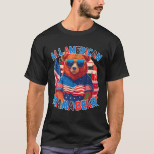 Camiseta Toda Mama Americana Ursa Dia de as mães 4 De Julho