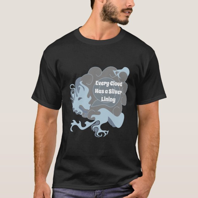 Camiseta Toda Nuvem tem um Dragão Chinês de Vias (Frente)
