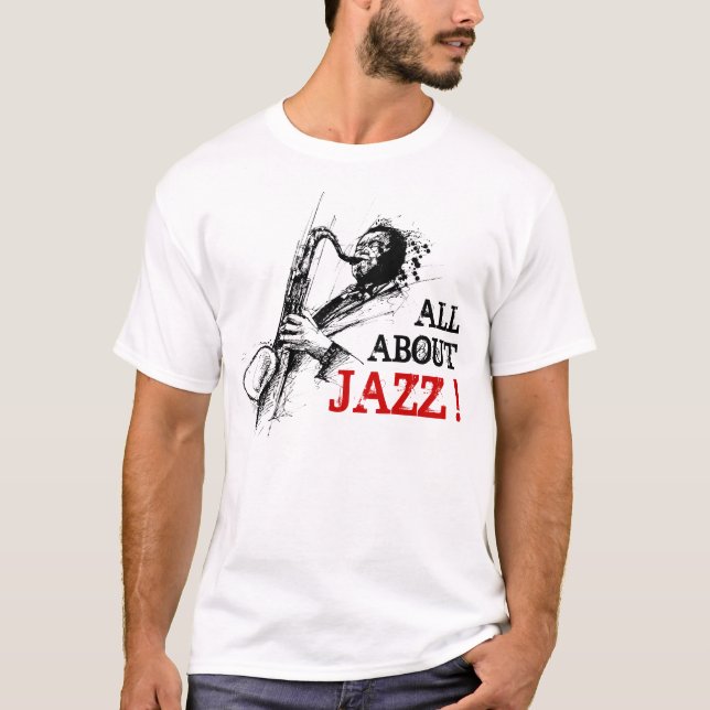 Camiseta Toda sobre o jazz (Frente)