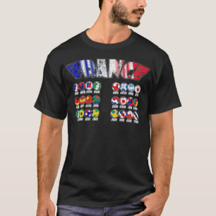 Camiseta Todas as 24 equipes nacionais de futebol na Franç
