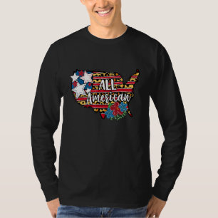 Camiseta Todas as Bandeiras Patrióticas Americanas Cuecas A