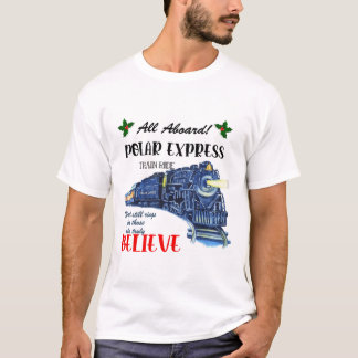 Camiseta Todas as carruagens do comboio Polar Express acred