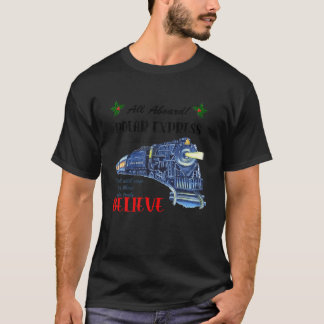 Camiseta Todas as carruagens do comboio Polar Express acred