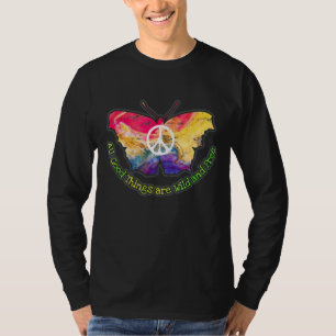 Camiseta Todas As Coisas Boas São Borboleta Hippie Livre