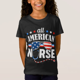 Camiseta Todas as enfermeiras americanas 4 de julho Patriót