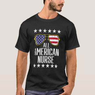 Camiseta Todas As Enfermeiras Americanas Scrub Memorial Day