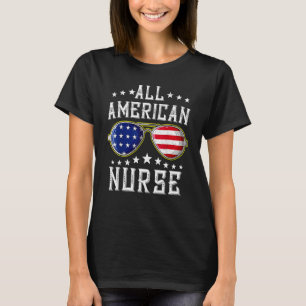 Camiseta Todas As Enfermeiras Americanas Scrub Memorial Day