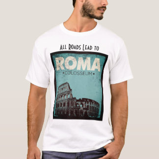 Camiseta Todas as Estradas Lideram o Colosseum Vintage desi