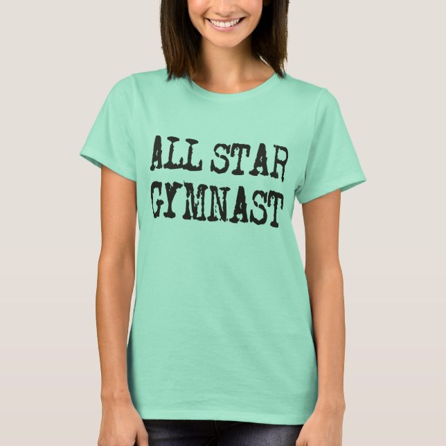 Camiseta Todas as estrelas de ginasta Ringer Tee (Frente)