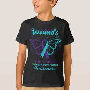 Camiseta Todas As Feridas São Visíveis Para Sensibilizar O