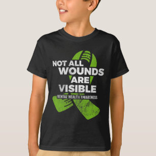 Camiseta Todas as Feridas Visíveis Psicol de Sensibilização