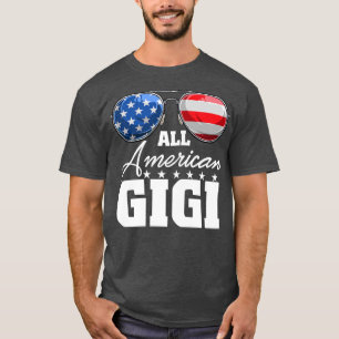 Camiseta Todas as Gigi Avó Americana USA Sinalizador Óculos