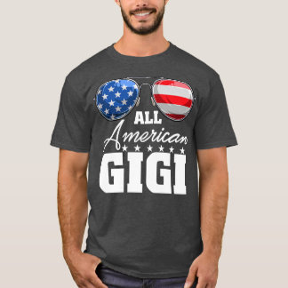 Camiseta Todas as Gigi Avó Americana USA Sinalizador Óculos