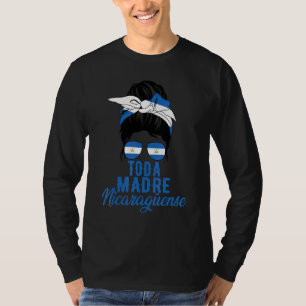 Camiseta Todas as mães bandeira da Nicarágua para mães