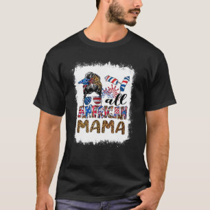 Camiseta Todas as Mama Americanas Mensageiro Mulheres Armad