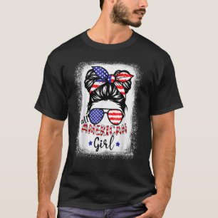 Camiseta Todas as Meninas Americanas Branqueadas Patriótico