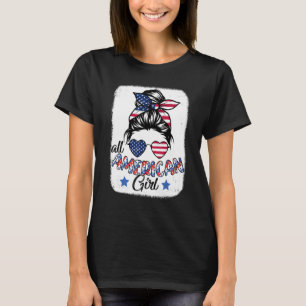 Camiseta Todas As Meninas Americanas Em 4 De Julho Branquea