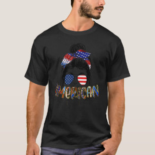 Camiseta Todas As Meninas Americanas Em 4 De Julho Filha Me