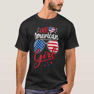 Camiseta Todas As Meninas Americanas Em 4 De Julho Meninas