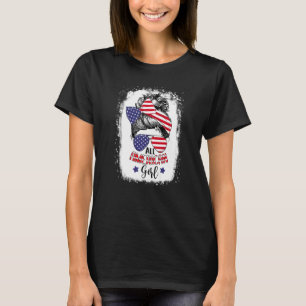 Camiseta Todas as Meninas Americanas Mensagens Bun Branquea