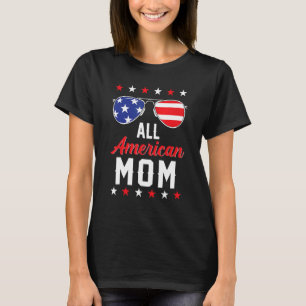 Camiseta Todas As Meninas Americanas Patrióticas Bandeiras