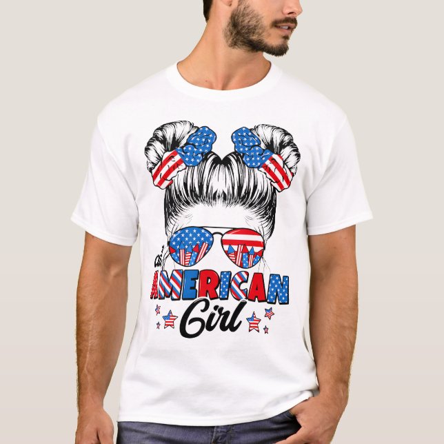 Camiseta Todas As Meninas Engraçadas Americanas Mensageiras (Frente)
