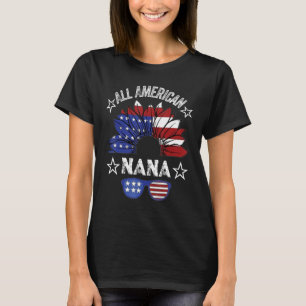 Camiseta Todas as Nanas Americanas 4 De Julho Camiseiros Su