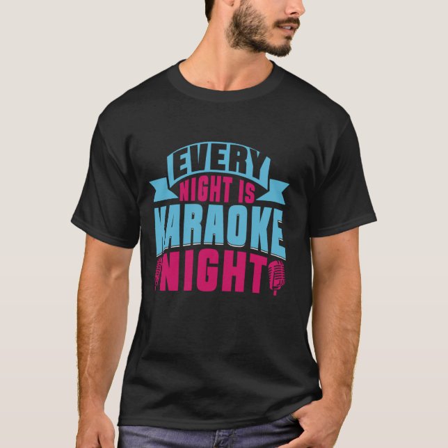 Camiseta Todas as noites Karaoke Night Karaoke (Frente)